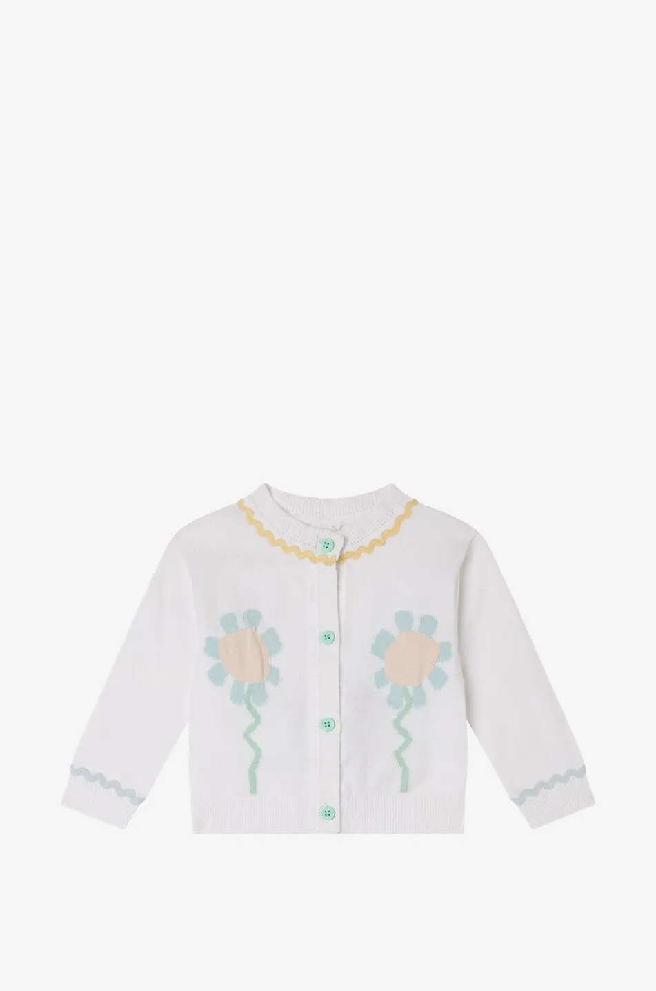 Cardigan bébé en coton bio Graphic Flower