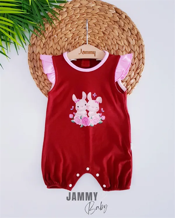 rabbits flower ruffle detailed jumpsuitlife