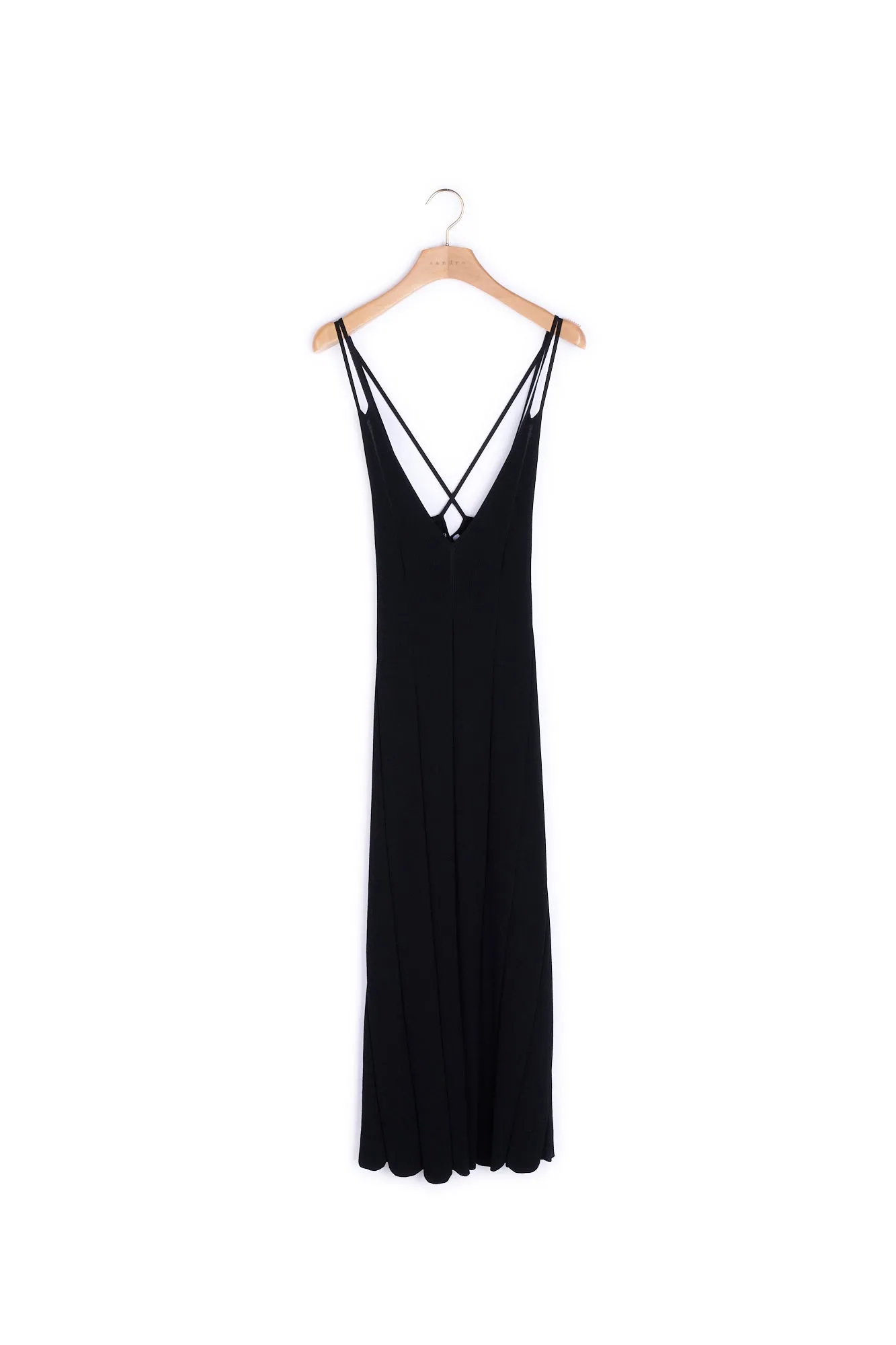 Robe longue en maille élastiquée
