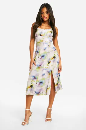 Robe mi-longue fleurie