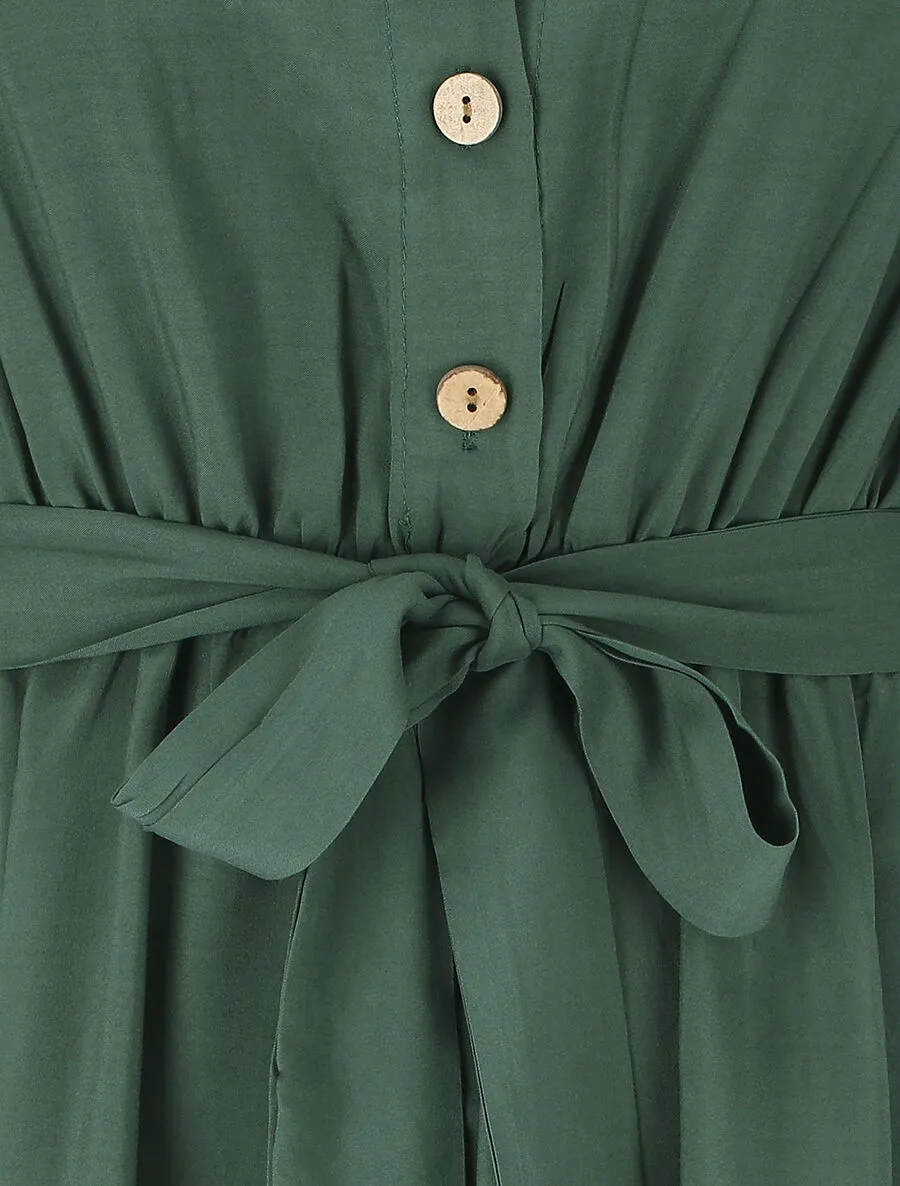 Robe mi-longue unie